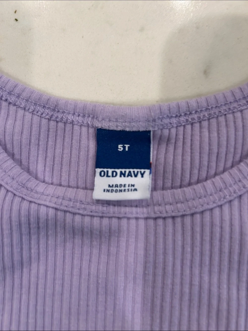 Old Navy Lilac Ribbed Short Sleeve Tee